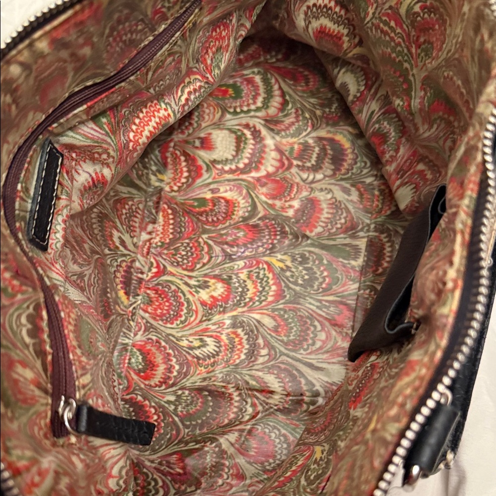Dooney & Bourke Black Pebbled Leather Dome Satchel with Turquoise Charm - Picture 7 of 7